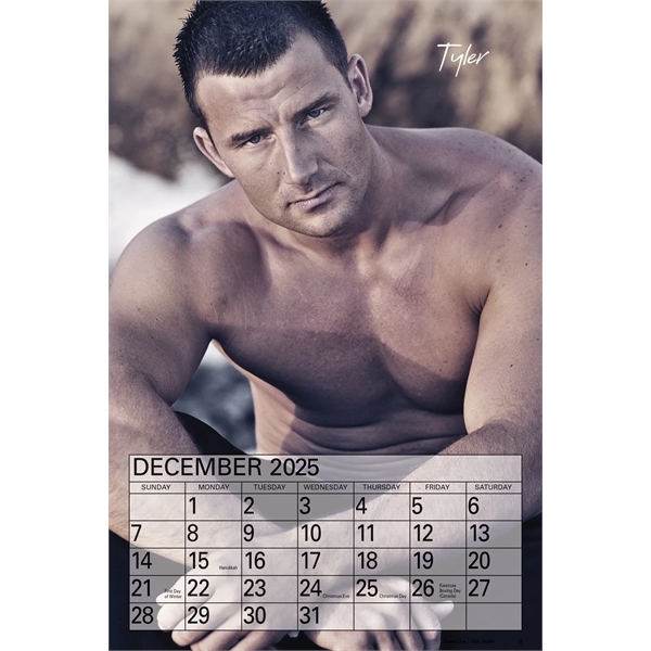 US Male Monthly Wall Calendar - US Male Monthly Wall Calendar - Image 12 of 12