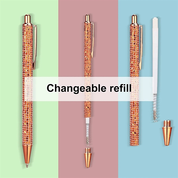 Glitter PU Leather Metal Pen - Glitter PU Leather Metal Pen - Image 1 of 10