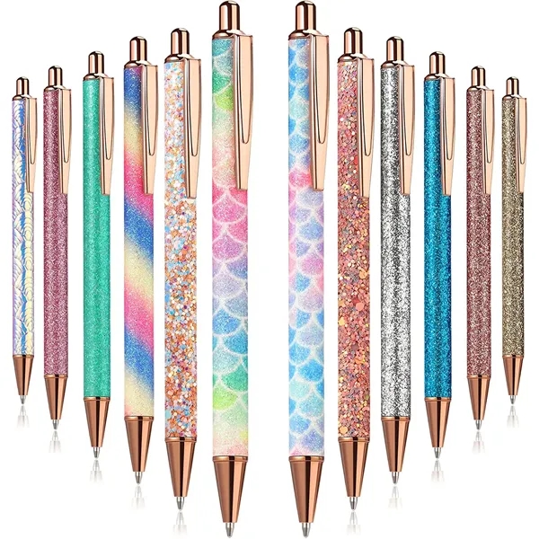 Glitter PU Leather Metal Pen - Glitter PU Leather Metal Pen - Image 2 of 10