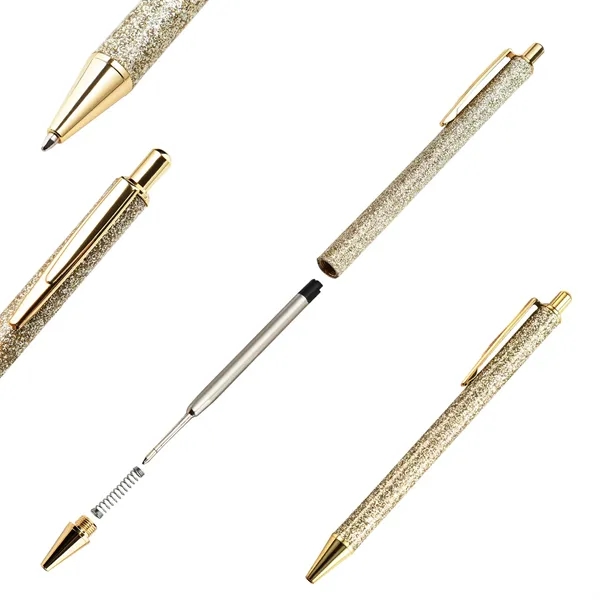 Glitter PU Leather Metal Pen - Glitter PU Leather Metal Pen - Image 5 of 10