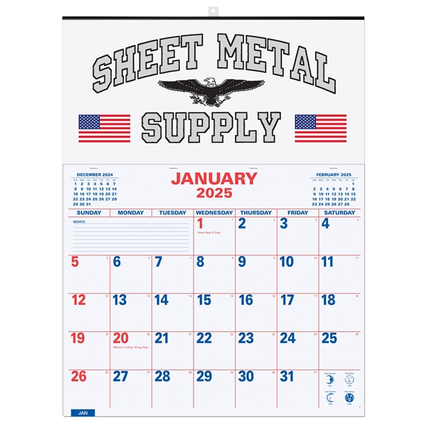 Large Memo Apron Wall Calendar - Large Memo Apron Wall Calendar - Image 0 of 1