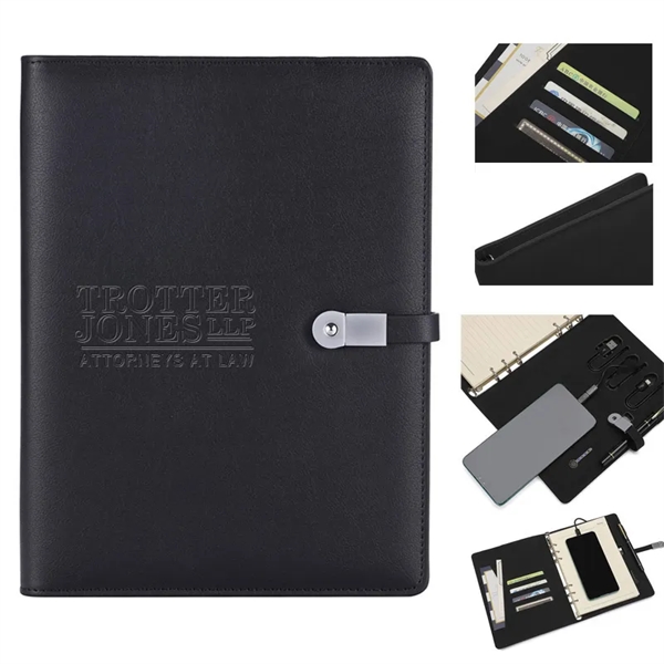 Upgrade Padfolio Folder Power Bank And USB Drive For Meeting - Upgrade Padfolio Folder Power Bank And USB Drive For Meeting - Image 3 of 11
