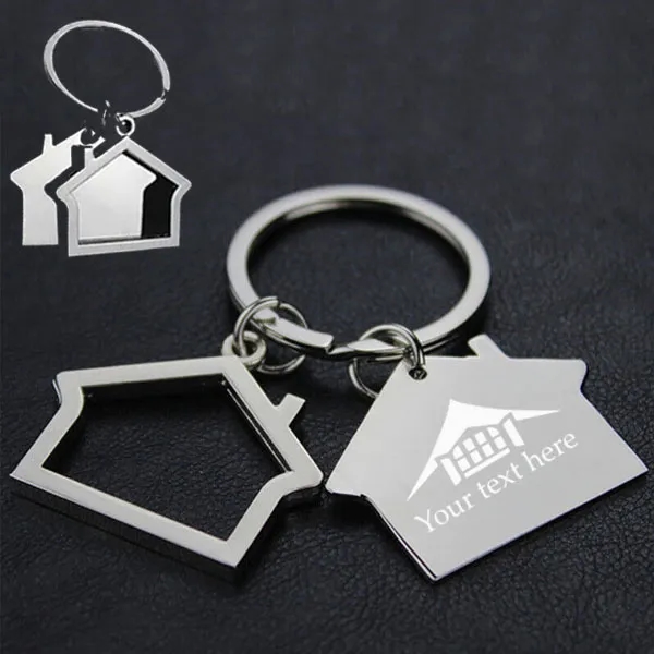 Metal House shaped Keychains For Real Estate - Metal House shaped Keychains For Real Estate - Image 0 of 3