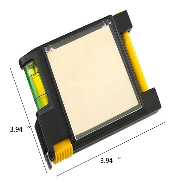 Steel Tape Measure with Spirit Level Note Memo Pad And Pen - Steel Tape Measure with Spirit Level Note Memo Pad And Pen - Image 1 of 2