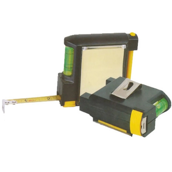 Steel Tape Measure with Spirit Level Note Memo Pad And Pen - Steel Tape Measure with Spirit Level Note Memo Pad And Pen - Image 2 of 2