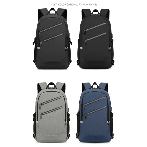 Daily Commute Combination Lock Travel Laptop Backpack - Daily Commute Combination Lock Travel Laptop Backpack - Image 4 of 4