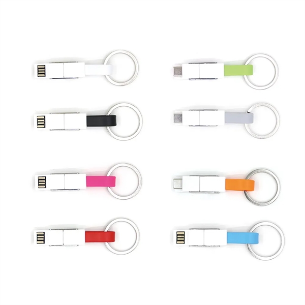 3 In 1 Magnetic Key Chain USB Charging Cable - 3 In 1 Magnetic Key Chain USB Charging Cable - Image 4 of 5