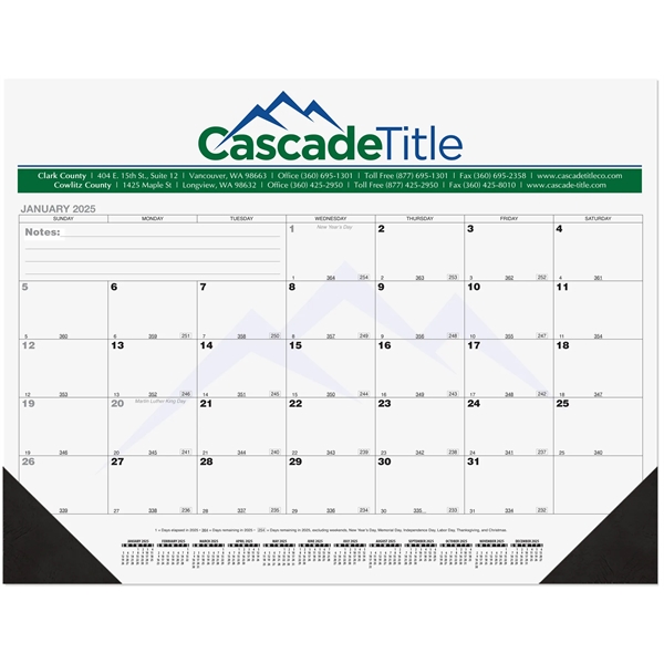 Calendar Desk Pad with Julian and Contractor Dates - Calendar Desk Pad with Julian and Contractor Dates - Image 1 of 2