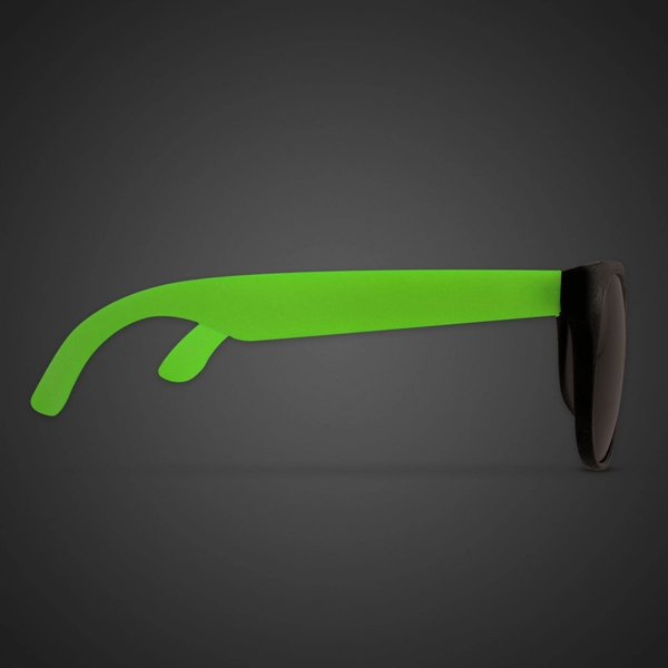 Rainbow Neon Green Billboard Sunglasses - Rainbow Neon Green Billboard Sunglasses - Image 1 of 8