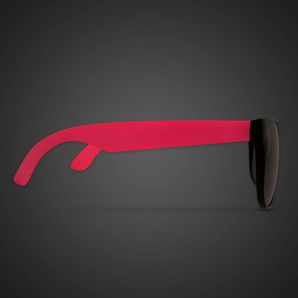 Rainbow Neon Green Billboard Sunglasses - Rainbow Neon Green Billboard Sunglasses - Image 3 of 8