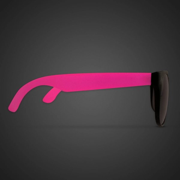 Rainbow Neon Green Billboard Sunglasses - Rainbow Neon Green Billboard Sunglasses - Image 6 of 8