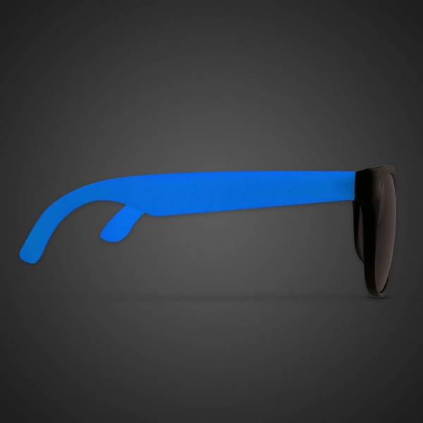 Rainbow Neon Green Billboard Sunglasses - Rainbow Neon Green Billboard Sunglasses - Image 7 of 8