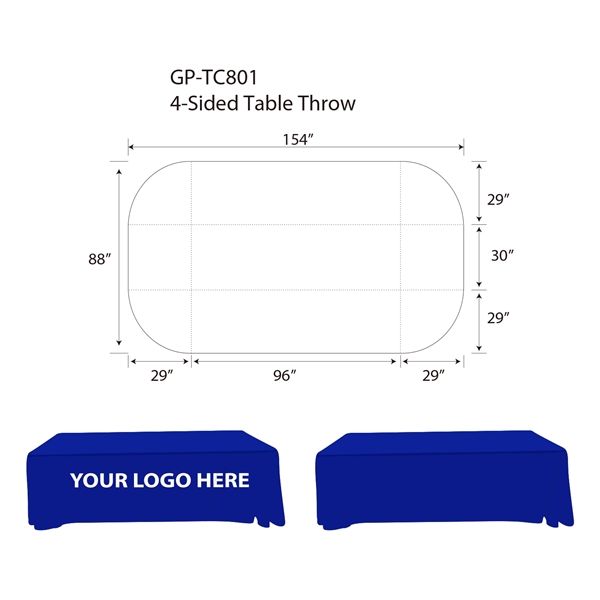 8' Closed-Back Table Throws - 8' Closed-Back Table Throws - Image 4 of 4