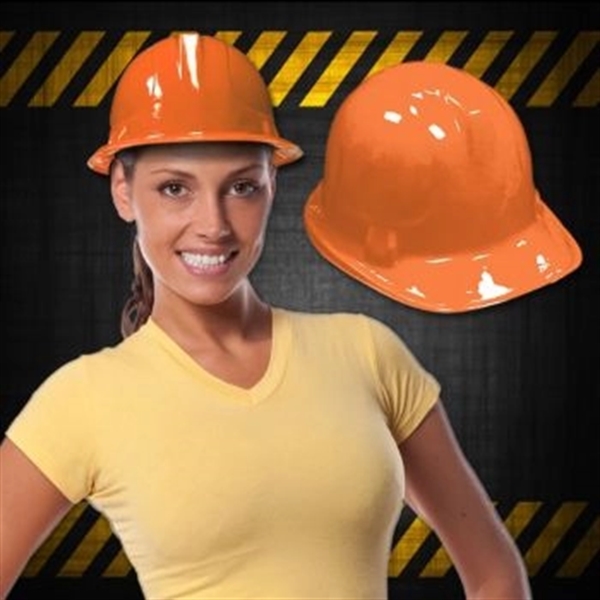 Orange Plastic Construction Hat - Orange Plastic Construction Hat - Image 8 of 8