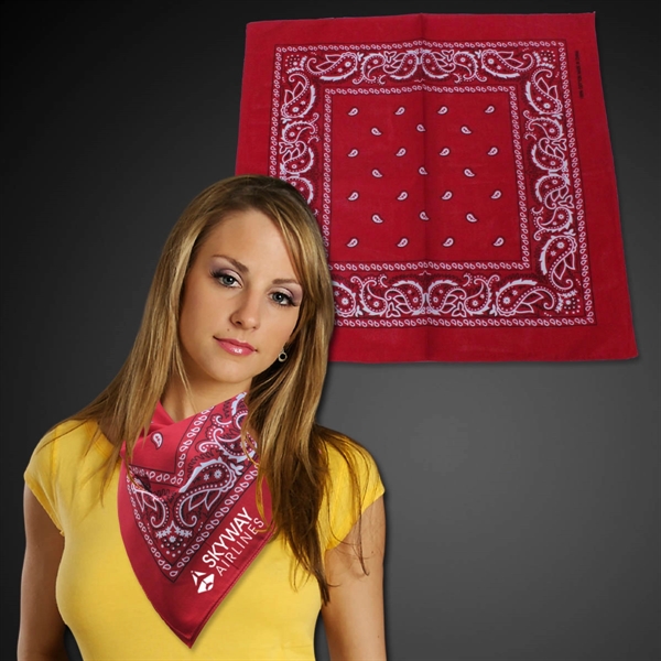 Cotton Bandana 22" x 22" - Cotton Bandana 22" x 22" - Image 8 of 8