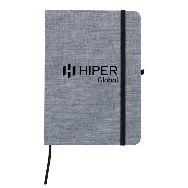 RPET Heathered Journal with pen loop - RPET Heathered Journal with pen loop - Image 2 of 9