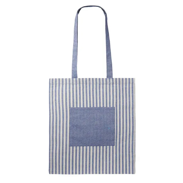 Eco-friendly Cotton Striped Tote Bag - Eco-friendly Cotton Striped Tote Bag - Image 3 of 4