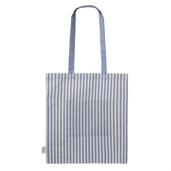 Eco-friendly Cotton Striped Tote Bag - Eco-friendly Cotton Striped Tote Bag - Image 4 of 4