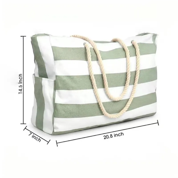 Large Waterproof Beach Tote Bag - Large Waterproof Beach Tote Bag - Image 3 of 4