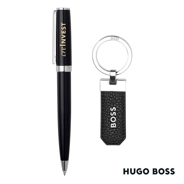 Hugo Boss® Ballpoint Pen & Key Ring set - Hugo Boss® Ballpoint Pen & Key Ring set - Image 0 of 1