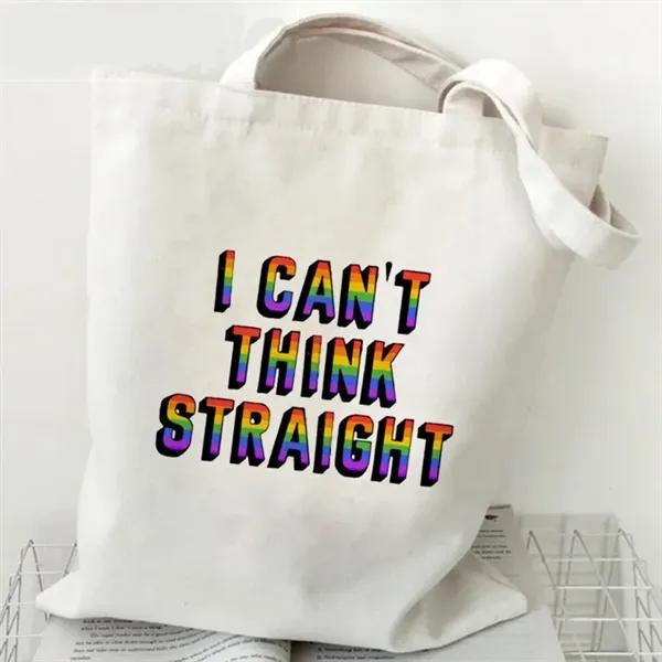 LGBT Pride Rainbow Love Wins Canvas Shopping Tote Bag - LGBT Pride Rainbow Love Wins Canvas Shopping Tote Bag - Image 8 of 8