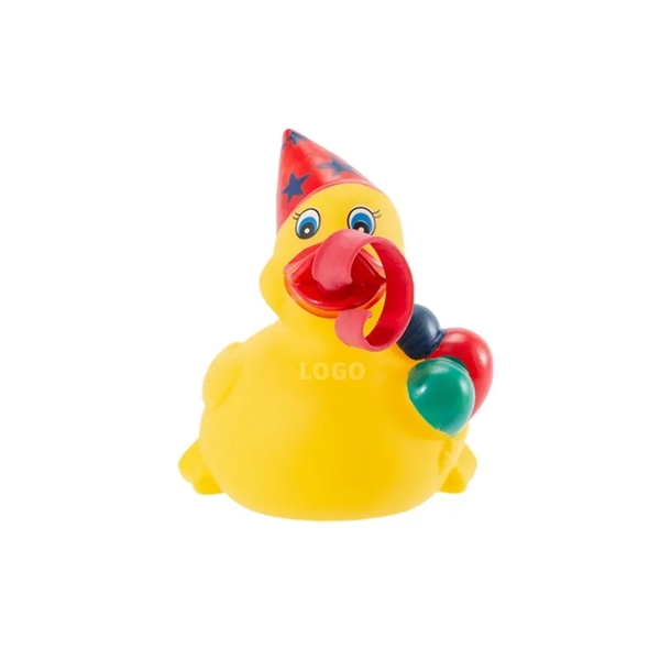 Rubber Summer Toy Clown Shape Yellow Duck - Rubber Summer Toy Clown Shape Yellow Duck - Image 0 of 3
