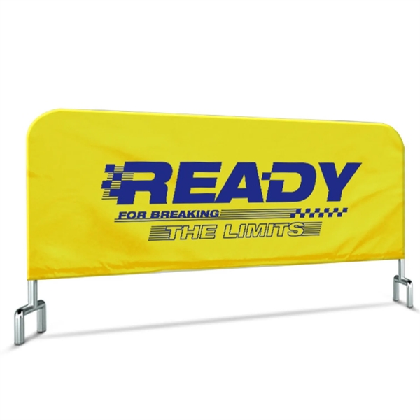 3 x 8 ft Barricade Cover for Crowd Control Fence Cloth - 3 x 8 ft Barricade Cover for Crowd Control Fence Cloth - Image 2 of 4