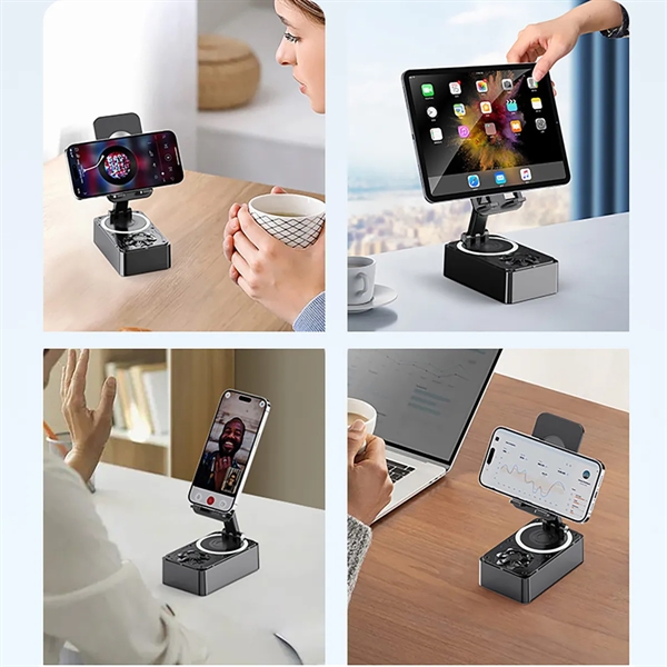 3-in-1 Phone Stand with Bluetooth Speaker and power bank - 3-in-1 Phone Stand with Bluetooth Speaker and power bank - Image 2 of 9