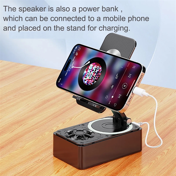 3-in-1 Phone Stand with Bluetooth Speaker and power bank - 3-in-1 Phone Stand with Bluetooth Speaker and power bank - Image 3 of 9