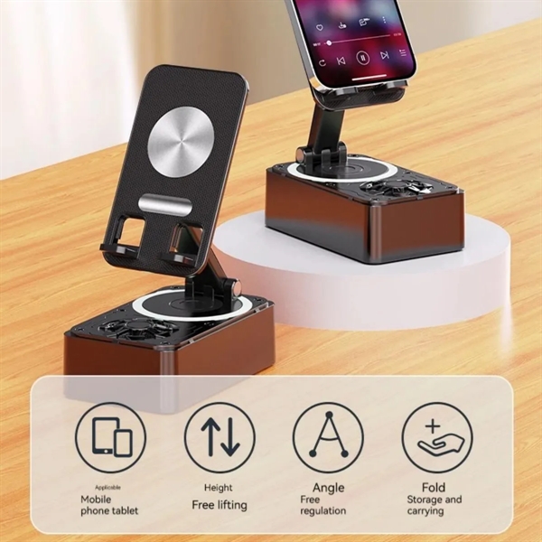 3-in-1 Phone Stand with Bluetooth Speaker and power bank - 3-in-1 Phone Stand with Bluetooth Speaker and power bank - Image 5 of 9