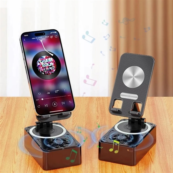 3-in-1 Phone Stand with Bluetooth Speaker and power bank - 3-in-1 Phone Stand with Bluetooth Speaker and power bank - Image 6 of 9