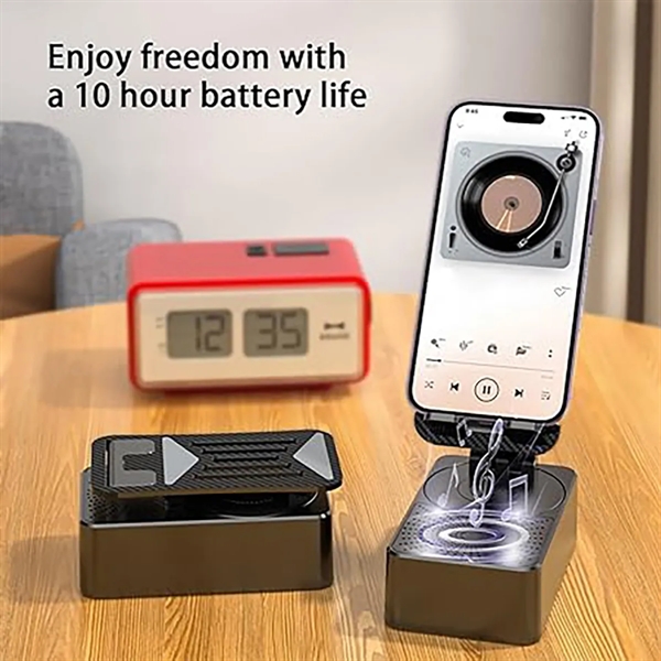 3-in-1 Phone Stand with Bluetooth Speaker and power bank - 3-in-1 Phone Stand with Bluetooth Speaker and power bank - Image 7 of 9