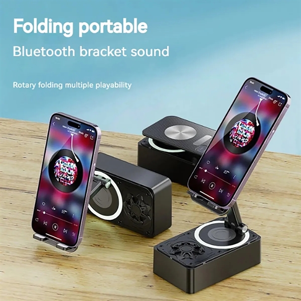 3-in-1 Phone Stand with Bluetooth Speaker and power bank - 3-in-1 Phone Stand with Bluetooth Speaker and power bank - Image 8 of 9