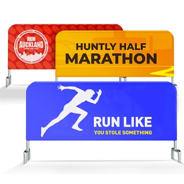 3 x 8 ft Barricade Cover for Crowd Control Fence Cloth - 3 x 8 ft Barricade Cover for Crowd Control Fence Cloth - Image 1 of 4