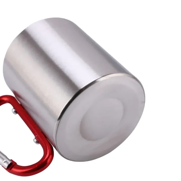 10 Oz. Stainless Steel Camping Carabiner Mug - 10 Oz. Stainless Steel Camping Carabiner Mug - Image 1 of 1