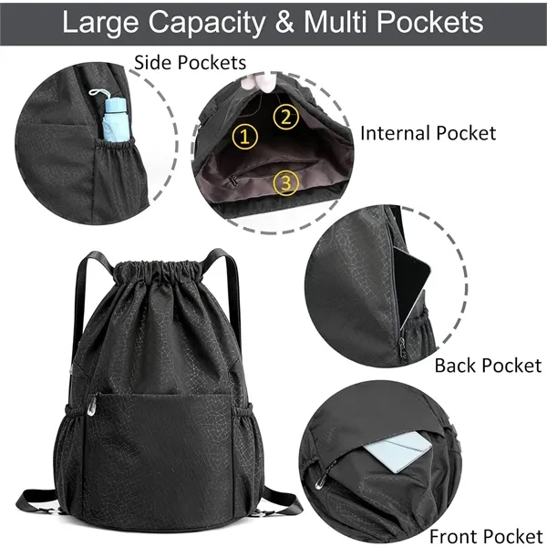 Large capacity versatile drawstring sports backpack - Large capacity versatile drawstring sports backpack - Image 10 of 11