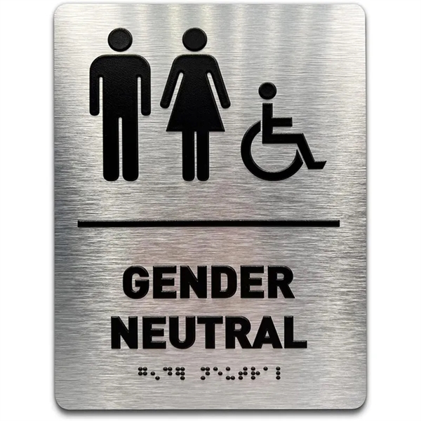ADA Compliant Braille Bathroom Sign Business Signage - ADA Compliant Braille Bathroom Sign Business Signage - Image 3 of 5