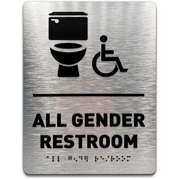 ADA Compliant Braille Bathroom Sign Business Signage - ADA Compliant Braille Bathroom Sign Business Signage - Image 4 of 5