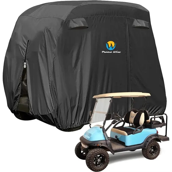 Waterproof All-Weather Polyester 4 Passenger Golf Cart Cover - Waterproof All-Weather Polyester 4 Passenger Golf Cart Cover - Image 0 of 5