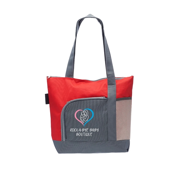 PIONEER Two-tone Tote Bags w/ Full Color Imprint - PIONEER Two-tone Tote Bags w/ Full Color Imprint - Image 5 of 6