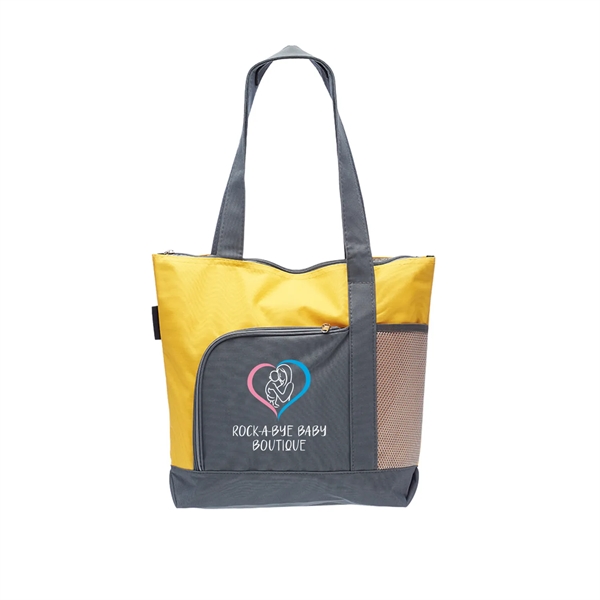 PIONEER Two-tone Tote Bags w/ Full Color Imprint - PIONEER Two-tone Tote Bags w/ Full Color Imprint - Image 6 of 6