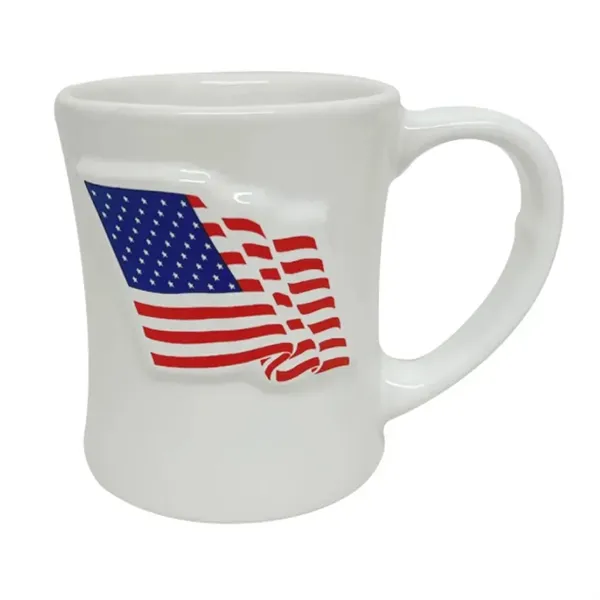 14 oz. USA Flag 3D Diner Mug - 14 oz. USA Flag 3D Diner Mug - Image 0 of 1