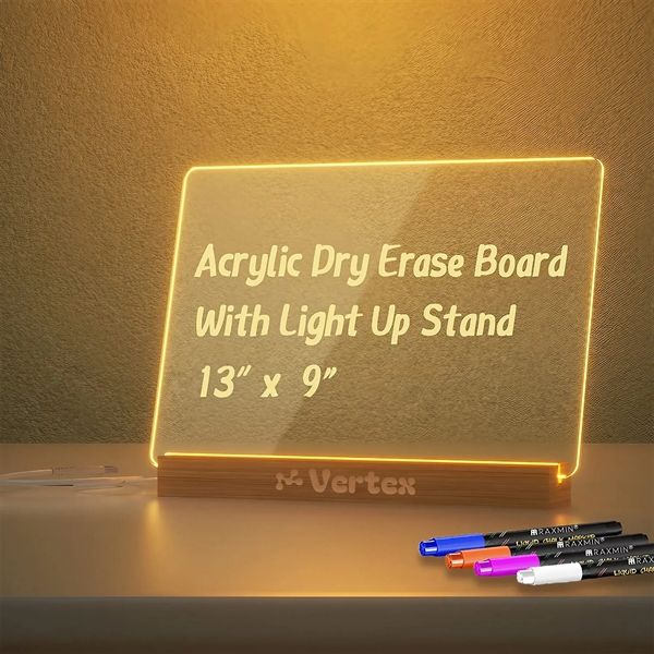Acrylic Dry Erase Board with Light Up Stand - Acrylic Dry Erase Board with Light Up Stand - Image 0 of 5