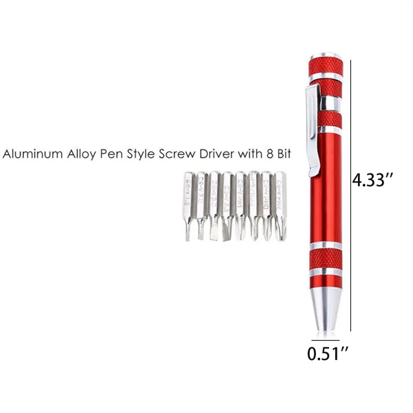 8-in-1 Fixing Screwdriver Precision Tool Multifunctional Pen - 8-in-1 Fixing Screwdriver Precision Tool Multifunctional Pen - Image 1 of 4