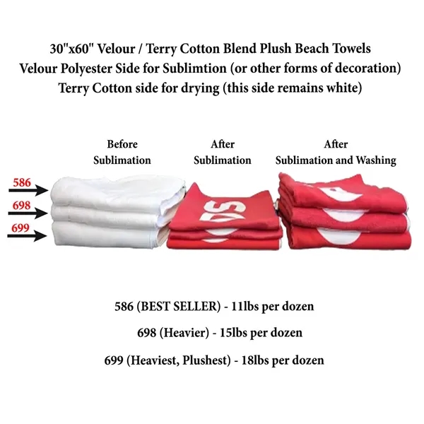 Team Towel in HEAVIEST Plush and Soft Velour Terry Cotton - Team Towel in HEAVIEST Plush and Soft Velour Terry Cotton - Image 2 of 2