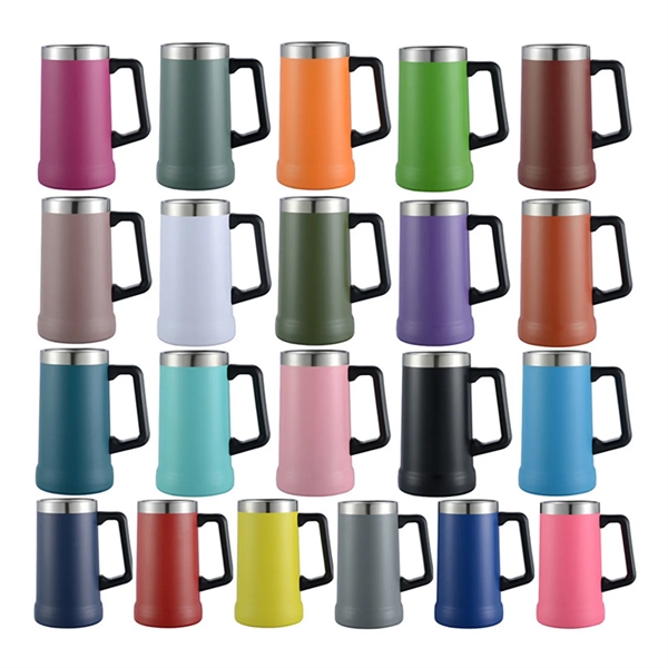24Oz Classic Beer Stein with Big Grip Handle - 24Oz Classic Beer Stein with Big Grip Handle - Image 11 of 14