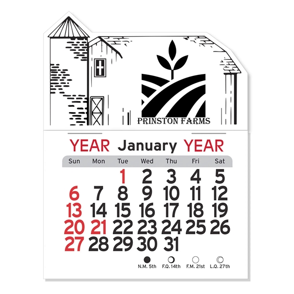 Barn Shaped Peel-N-Stick Calendar - Barn Shaped Peel-N-Stick Calendar - Image 5 of 5