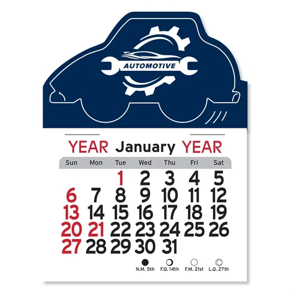 Adhesive Peel-N-Stick® Calendar - Car - Adhesive Peel-N-Stick® Calendar - Car - Image 2 of 5