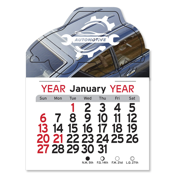 Adhesive Peel-N-Stick® Calendar - Car - Adhesive Peel-N-Stick® Calendar - Car - Image 0 of 5