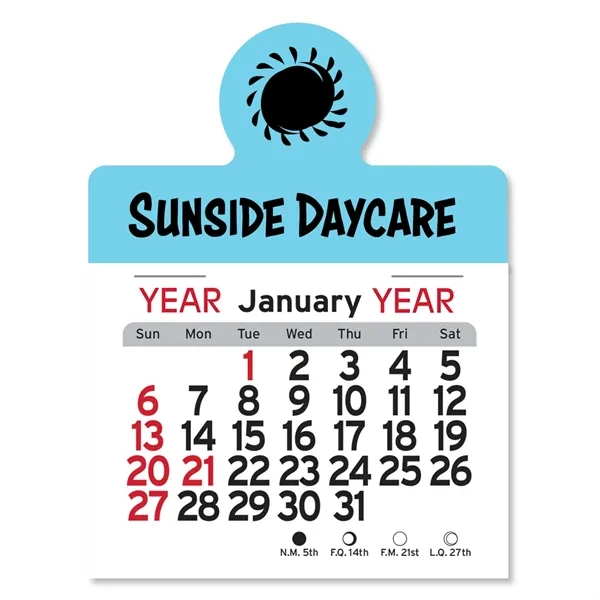 Adhesive Peel-N-Stick® Calendar - Circle - Adhesive Peel-N-Stick® Calendar - Circle - Image 2 of 5